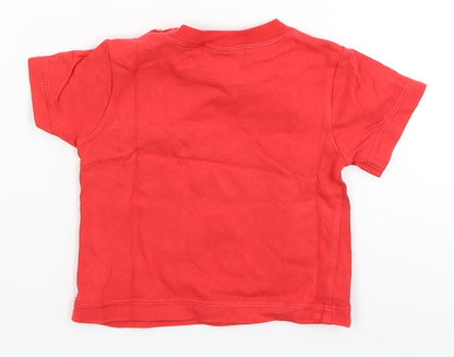 Blue Zoo Baby Red   Basic T-Shirt Size 3-6 Months  - my daddy loves me more than football