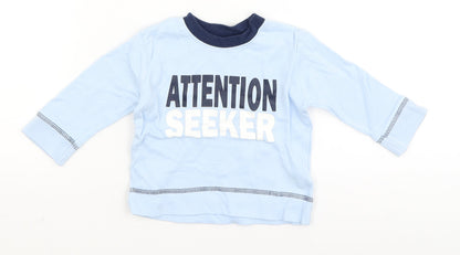 George Baby Blue   Basic T-Shirt Size 3-6 Months  - attention seeker