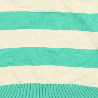 Sophie Girls Green Striped  Cardigan Jumper Size 10-11 Years