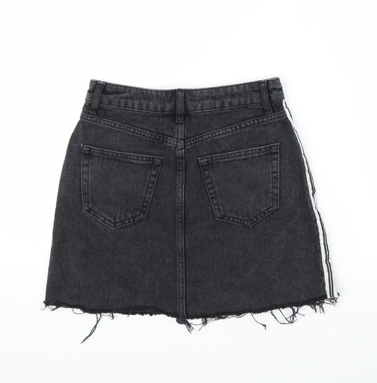Primark Womens Black  Denim A-Line Skirt Size 4