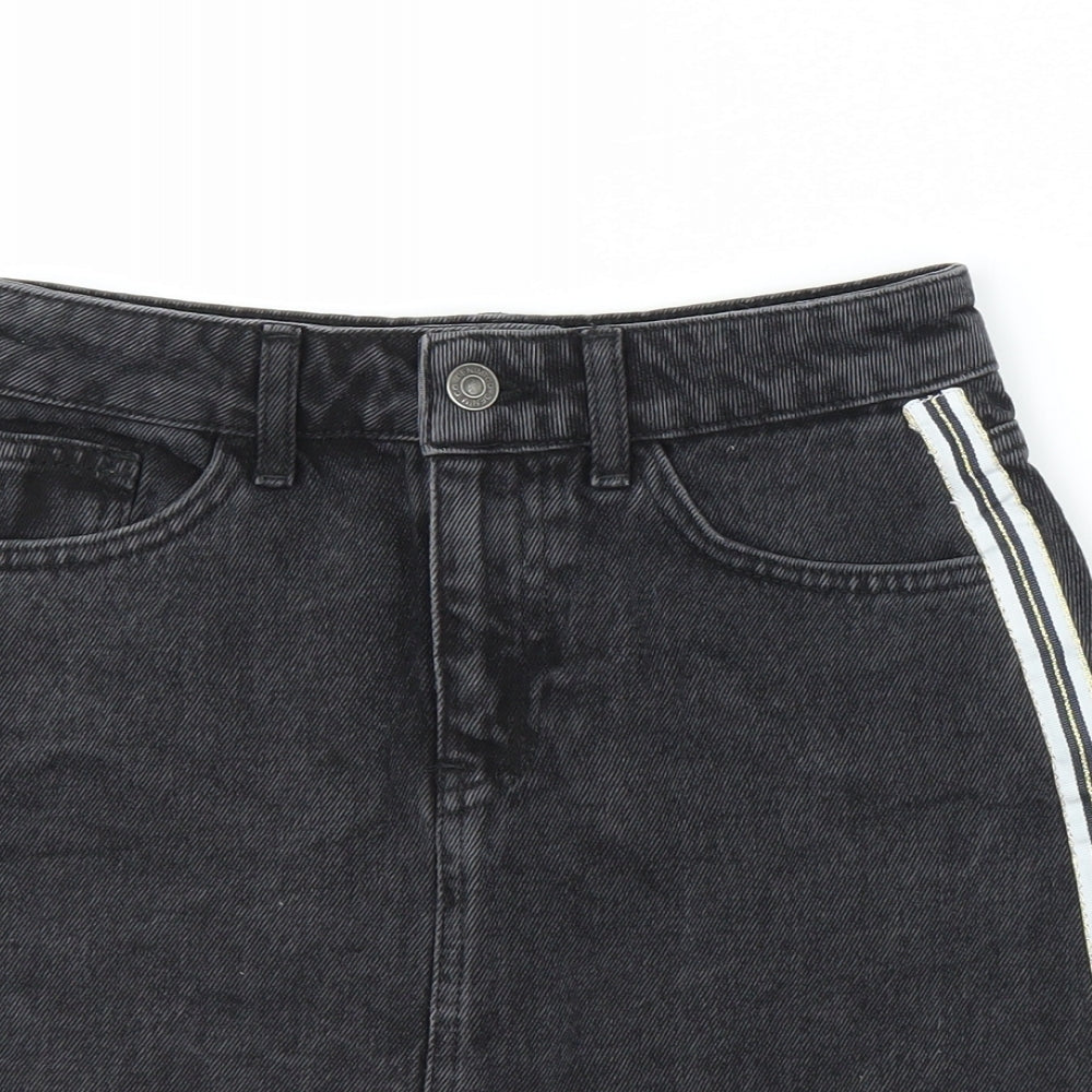 Primark Womens Black  Denim A-Line Skirt Size 4