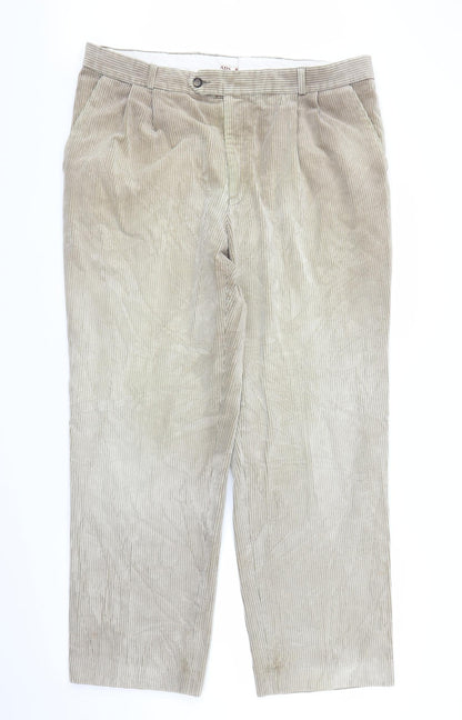 Mens UK Size 36 in Skads Regular Fit Straight Brown Jeans