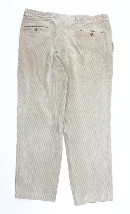 Mens UK Size 36 in Skads Regular Fit Straight Brown Jeans