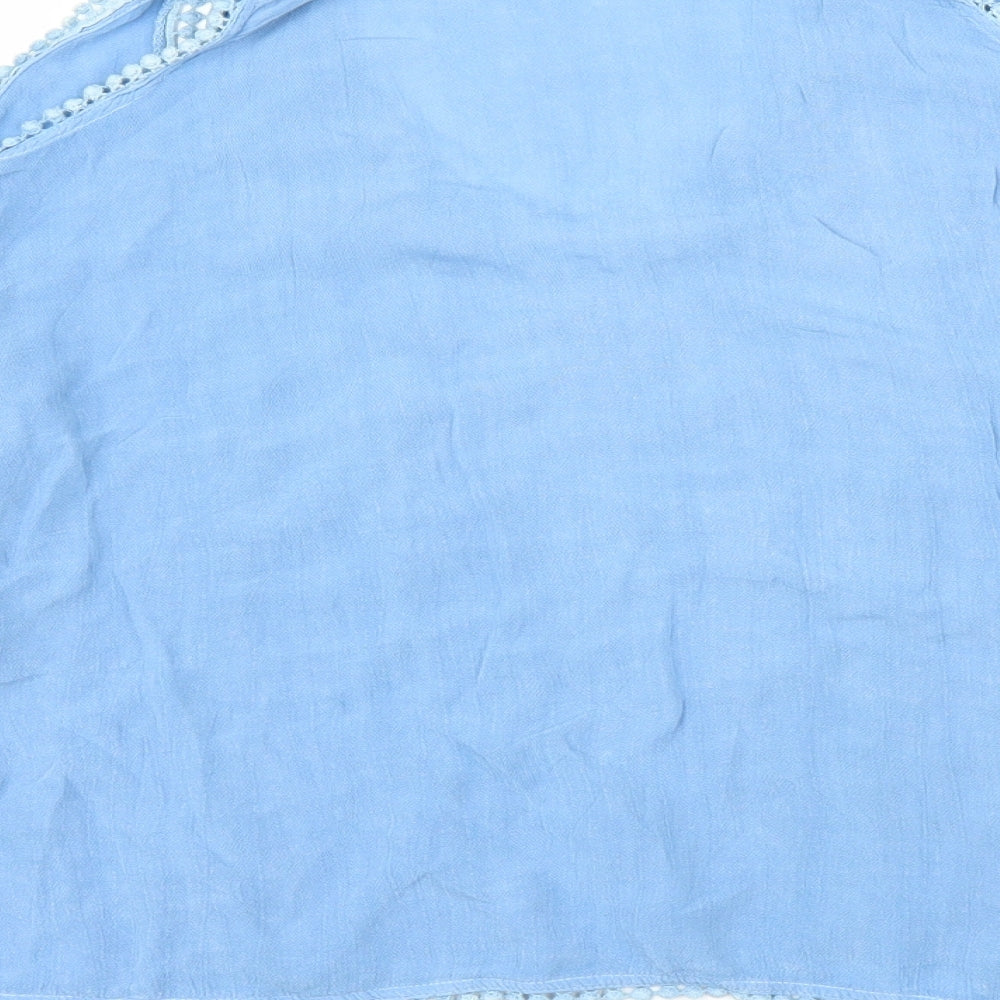Womens UK Size M Blue Vanilla Blue Basic Blouse