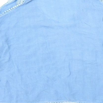 Womens UK Size M Blue Vanilla Blue Basic Blouse