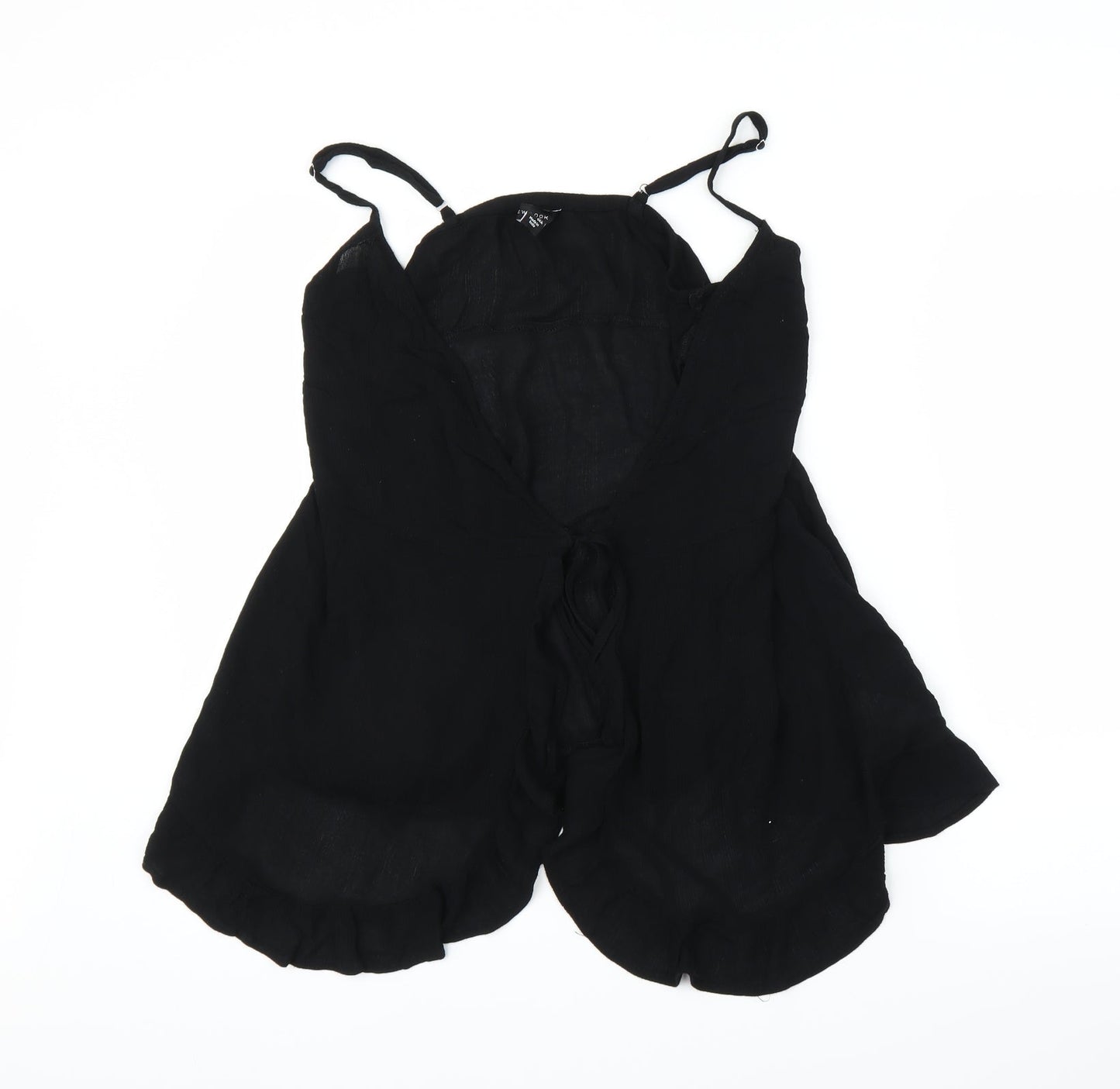Womens UK Size M New Look Black Camisole Blouse