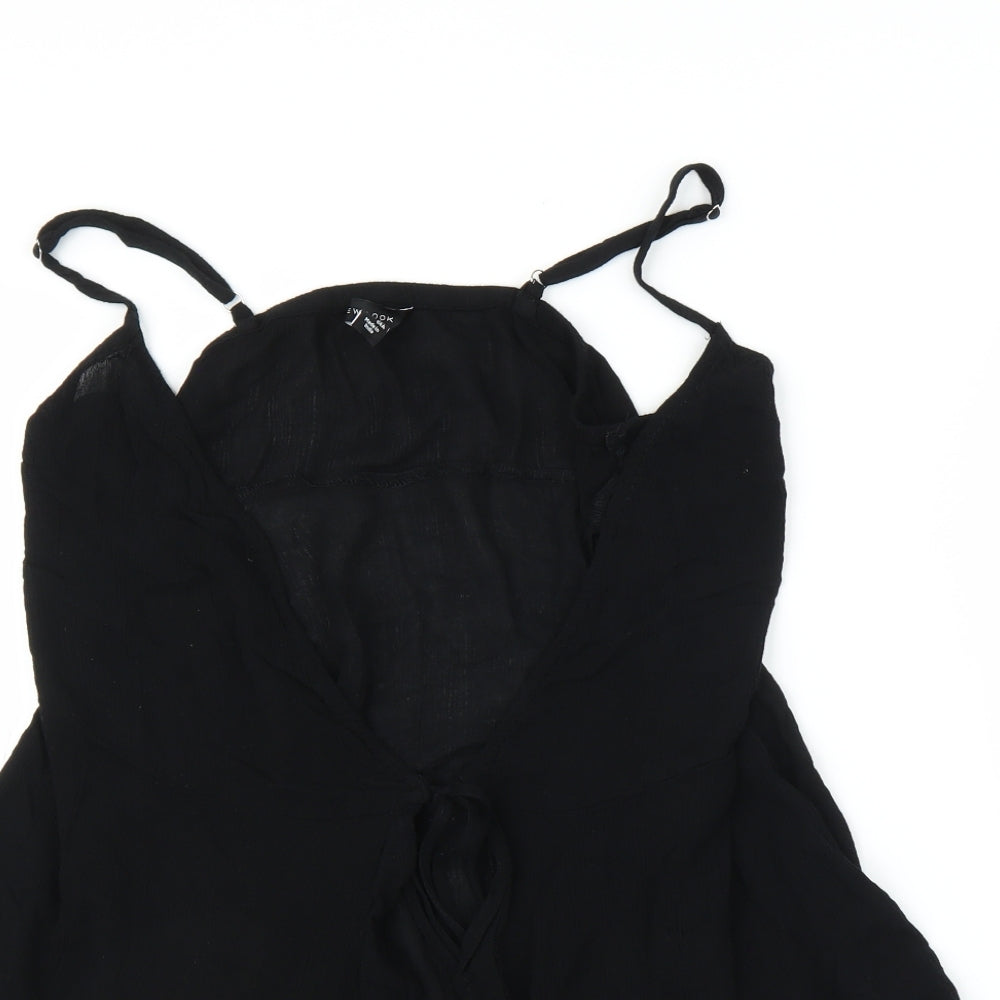 Womens UK Size M New Look Black Camisole Blouse