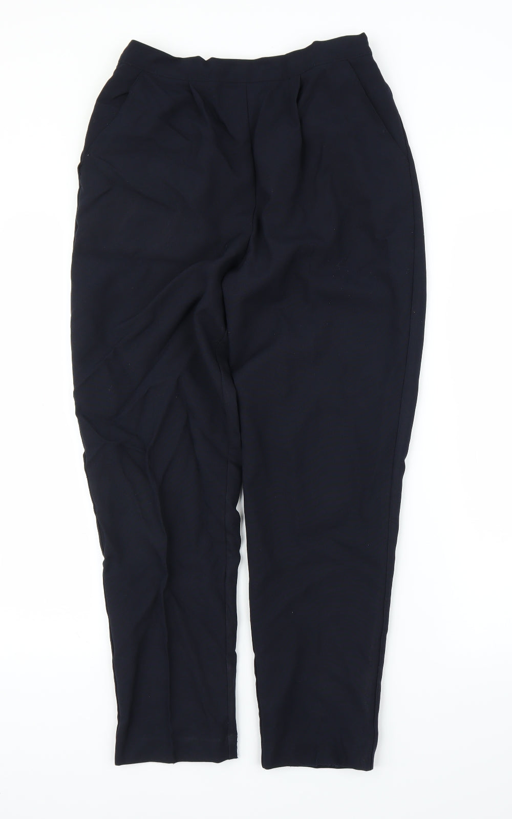 Womens UK Size 12 Classics Regular Fit Carrot Blue Trousers