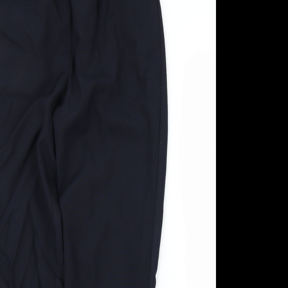 Womens UK Size 12 Classics Regular Fit Carrot Blue Trousers