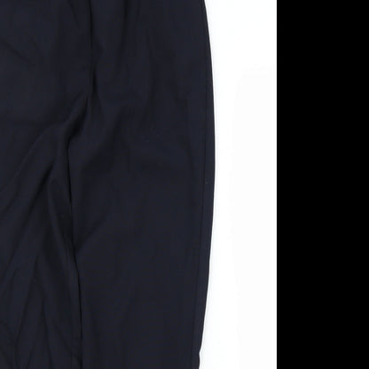 Womens UK Size 12 Classics Regular Fit Carrot Blue Trousers