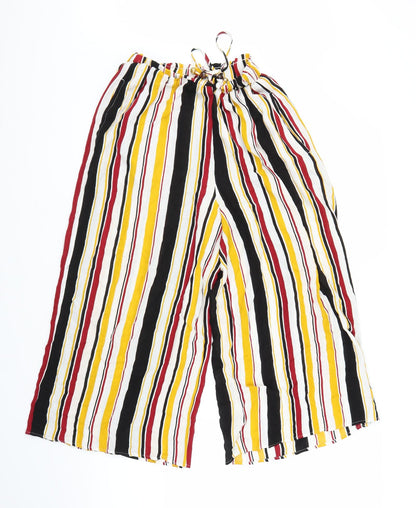 F&F Womens Multicoloured Striped  Bloomer Trousers Size 6 L20 in