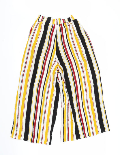 F&F Womens Multicoloured Striped  Bloomer Trousers Size 6 L20 in