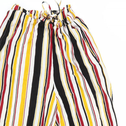 F&F Womens Multicoloured Striped  Bloomer Trousers Size 6 L20 in