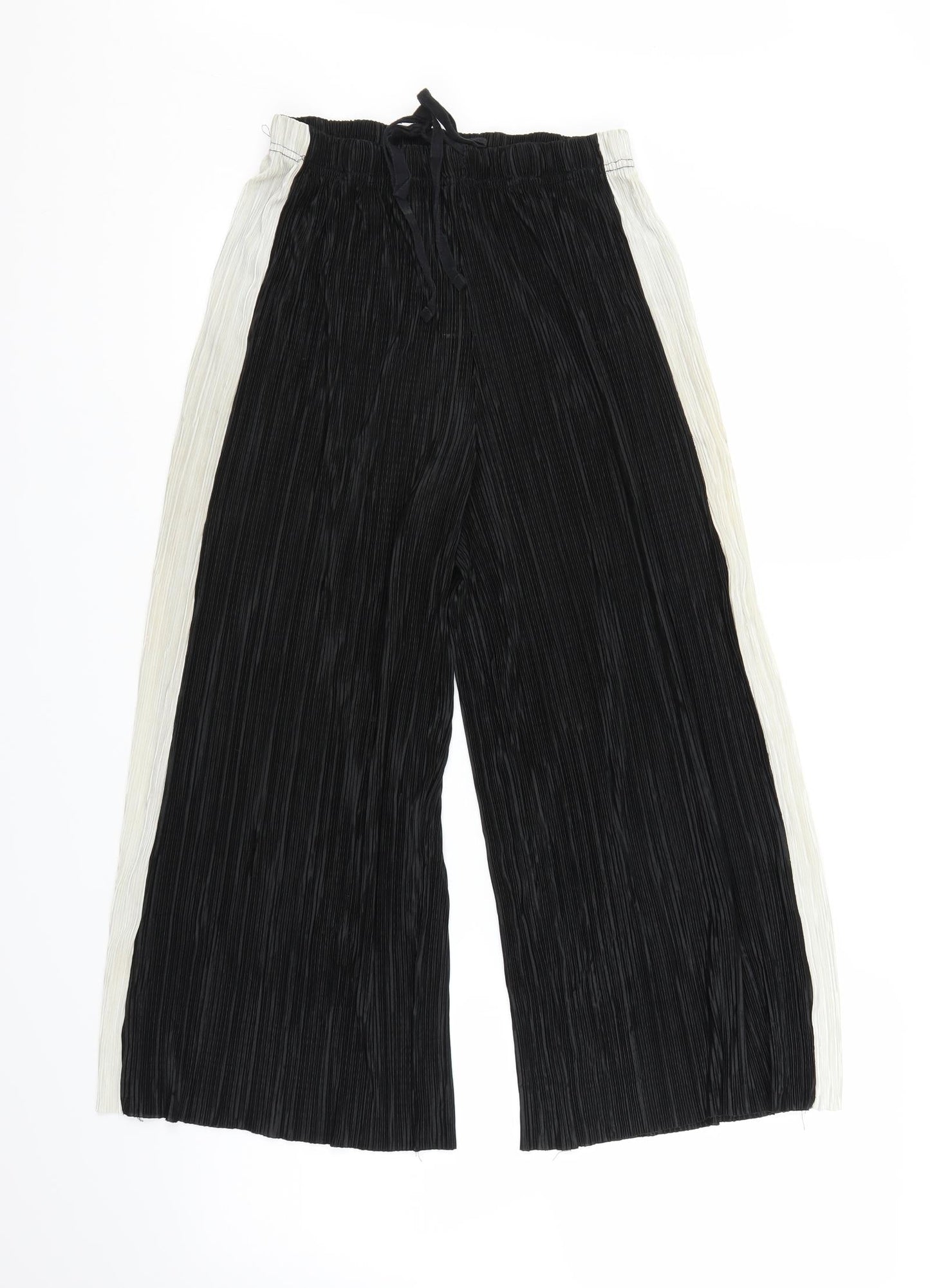 Womens UK Size S Light Before Dark Regular Fit Harem Black Trousers