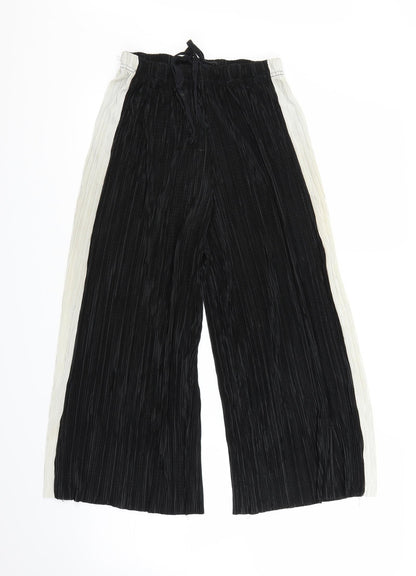 Womens UK Size S Light Before Dark Regular Fit Harem Black Trousers