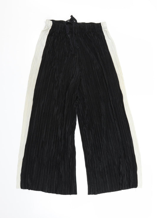Womens UK Size S Light Before Dark Regular Fit Harem Black Trousers