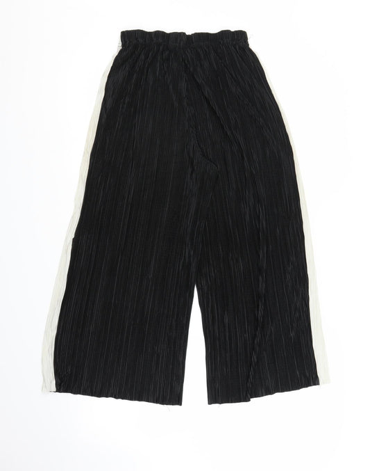 Womens UK Size S Light Before Dark Regular Fit Harem Black Trousers