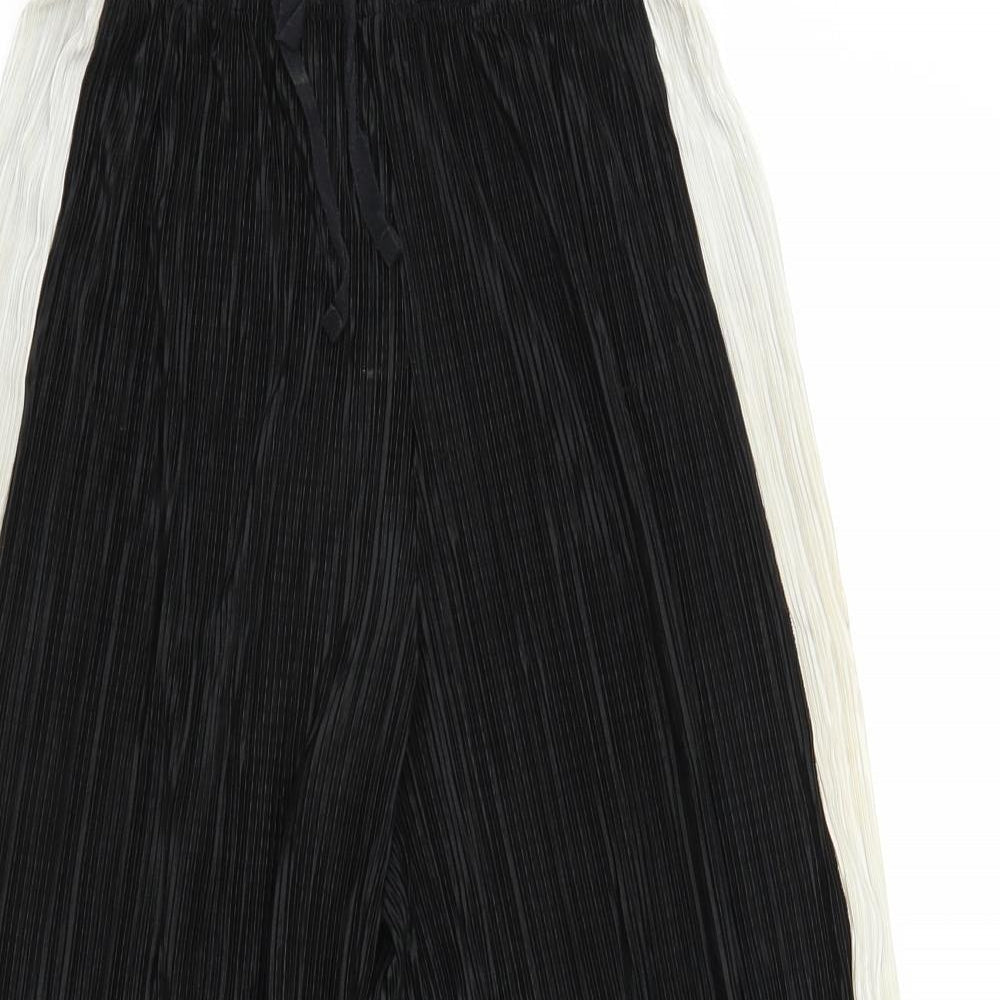 Womens UK Size S Light Before Dark Regular Fit Harem Black Trousers