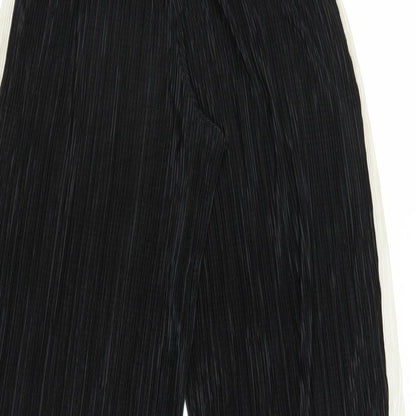 Womens UK Size S Light Before Dark Regular Fit Harem Black Trousers