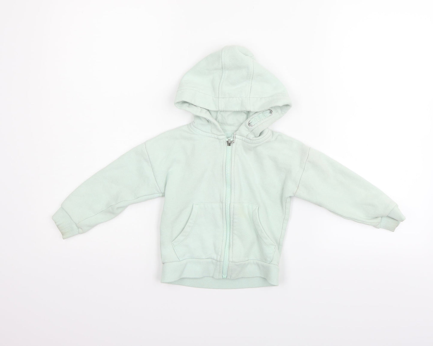 F&F Girls Green   Full Zip Jumper Size 2-3 Years