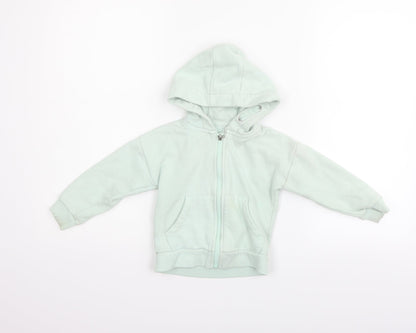 F&F Girls Green   Full Zip Jumper Size 2-3 Years