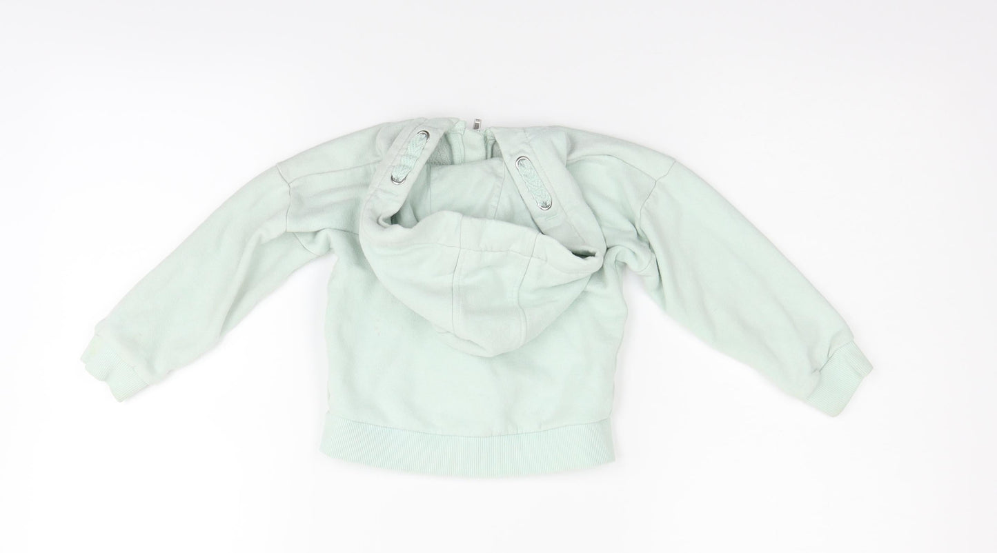 F&F Girls Green   Full Zip Jumper Size 2-3 Years