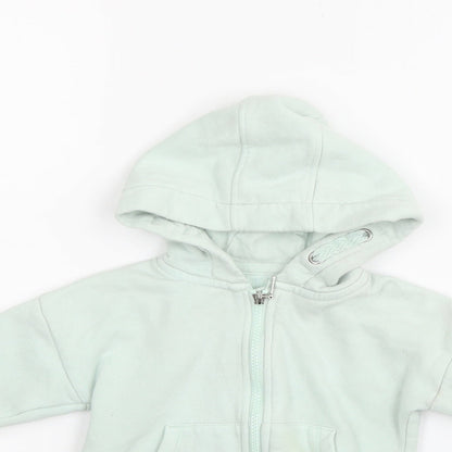 F&F Girls Green   Full Zip Jumper Size 2-3 Years