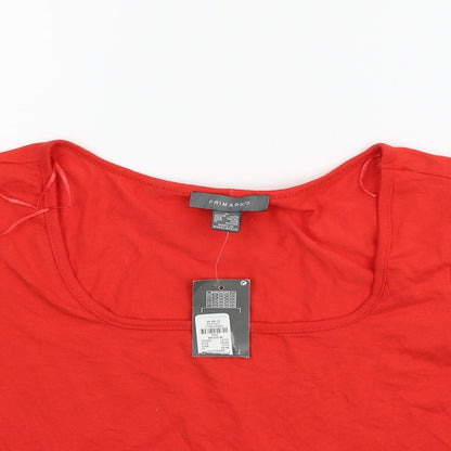 Primark Womens Red   Basic T-Shirt Size M