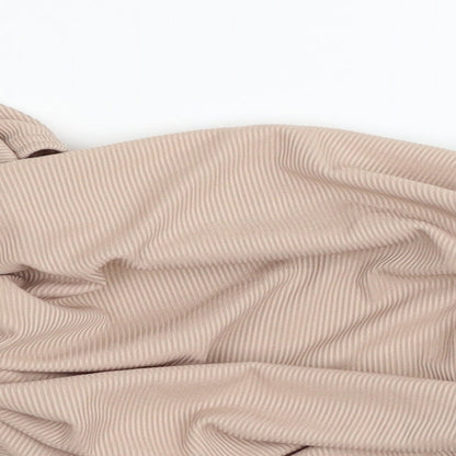 Boohoo Womens Beige   Basic Blouse Size 14