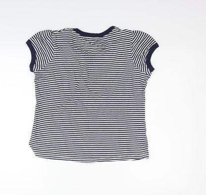 F&F Womens Silver Polka Dot  Basic Polo Size 12