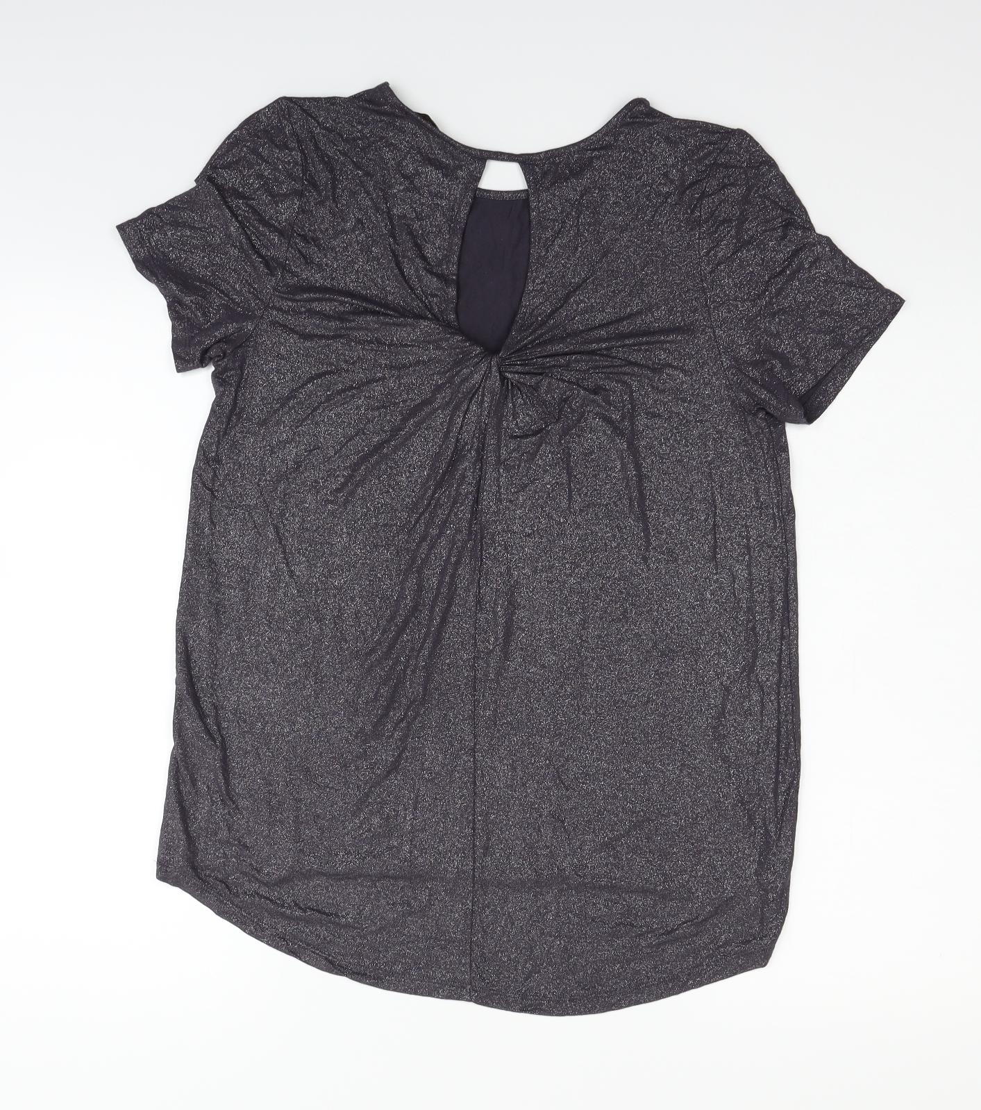 Womens UK Size S Oasis Grey Basic T-Shirt