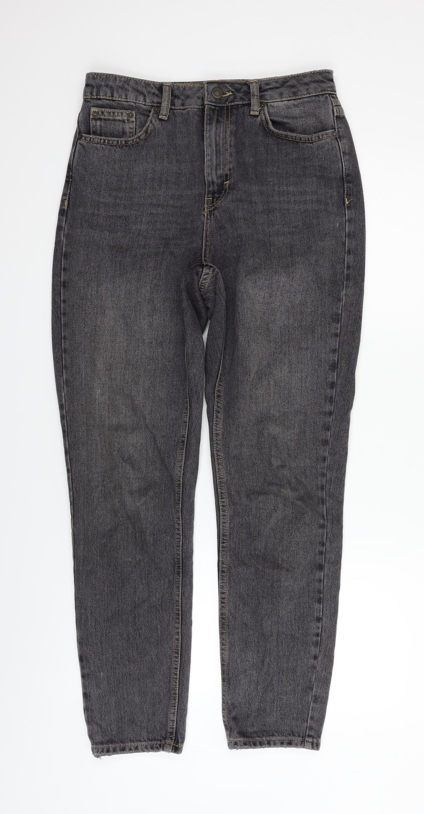 Topshop Womens Grey   Straight Jeans Size M L27 in