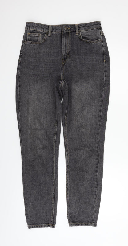 Topshop Womens Grey   Straight Jeans Size M L27 in