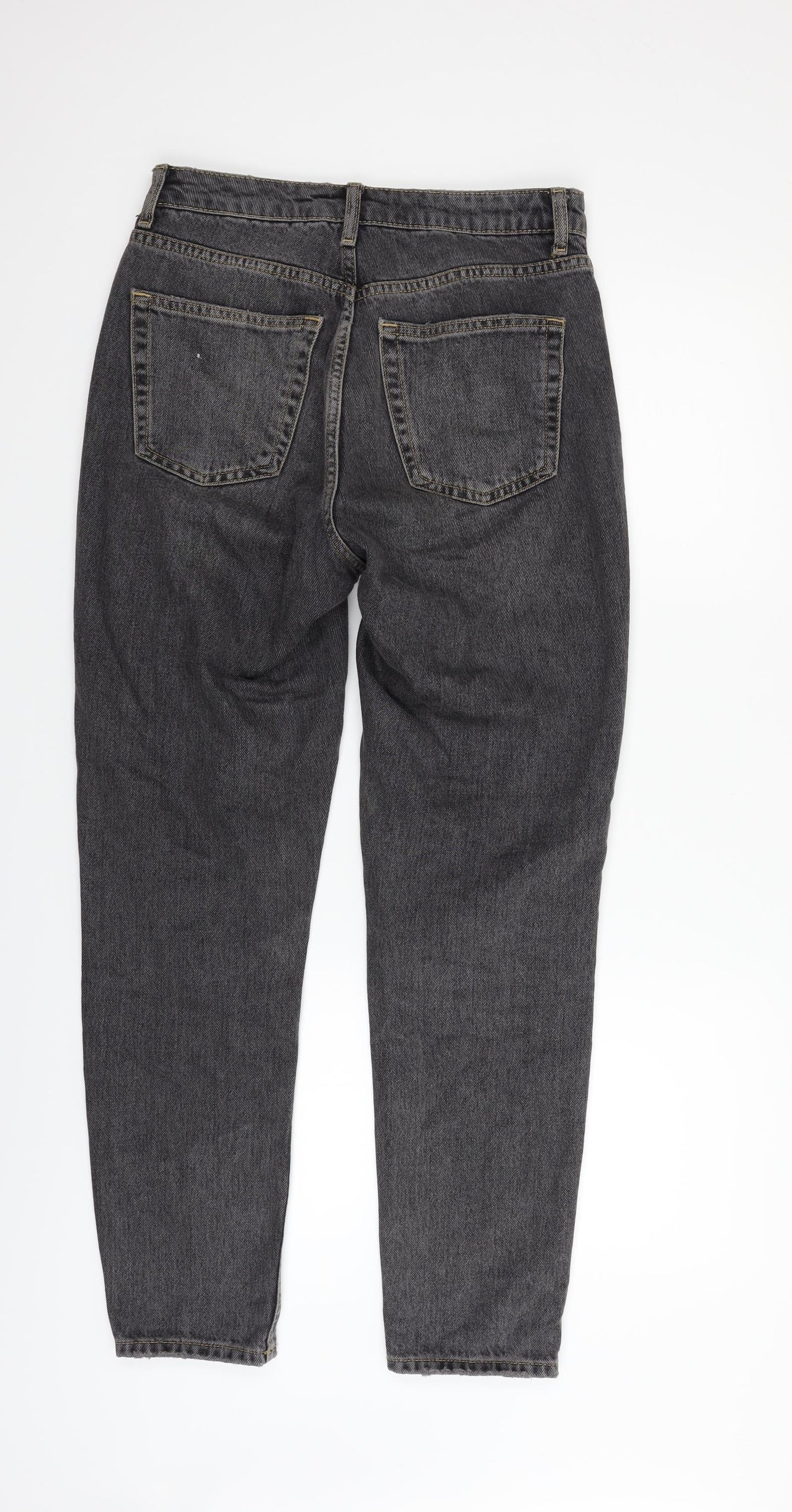 Topshop Womens Grey   Straight Jeans Size M L27 in