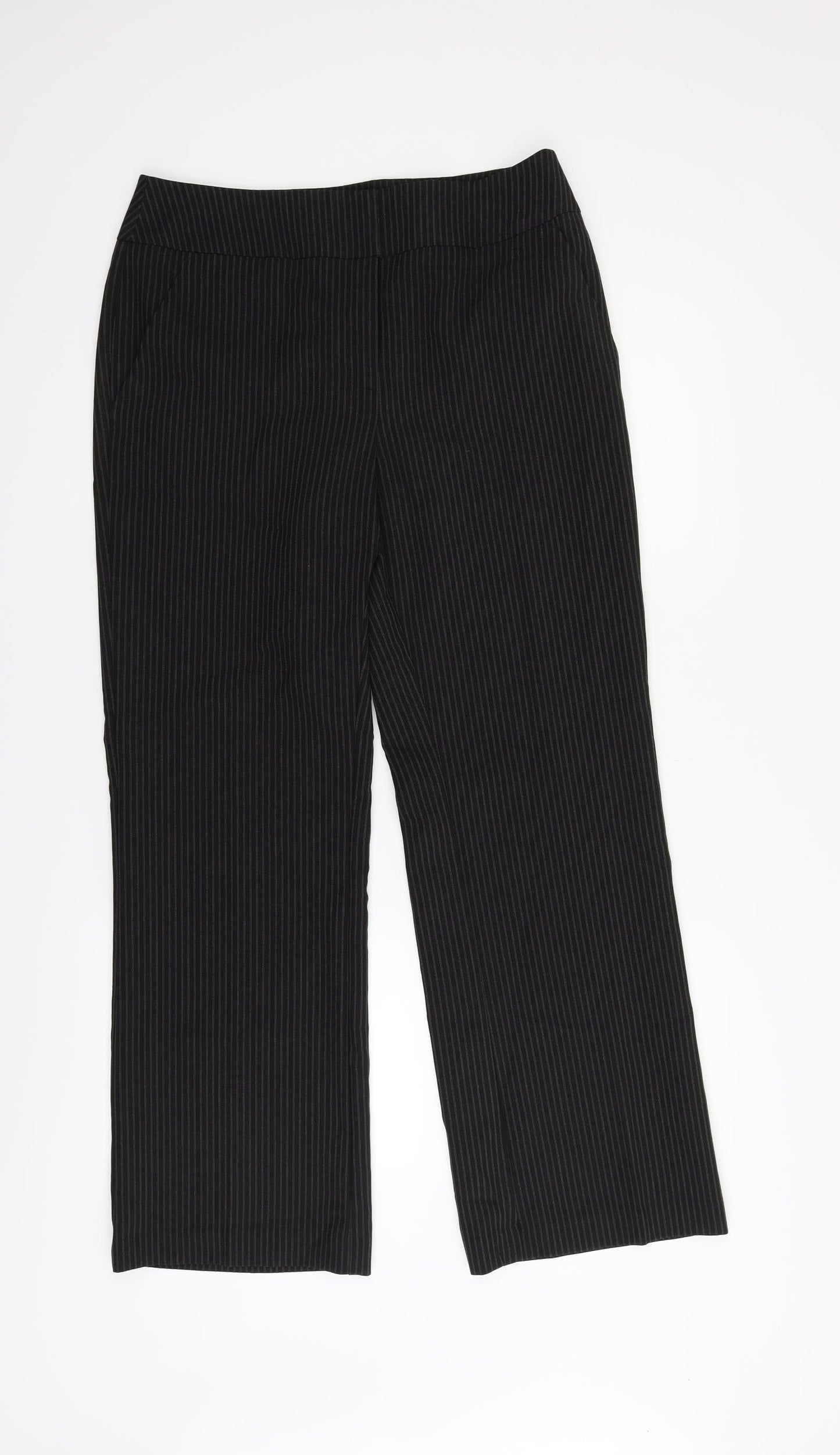 Womens UK Size 10 Papaya Regular Fit  Black Trousers