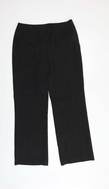 Womens UK Size 10 Papaya Regular Fit  Black Trousers