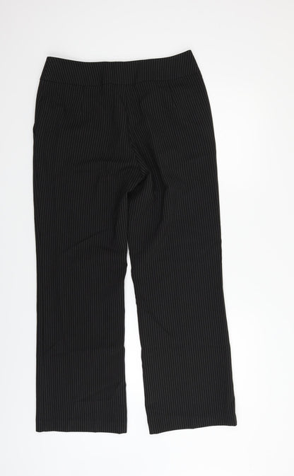 Womens UK Size 10 Papaya Regular Fit  Black Trousers