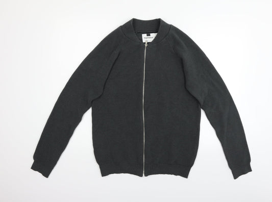 Topman Mens Grey   Full Zip Jumper Size S
