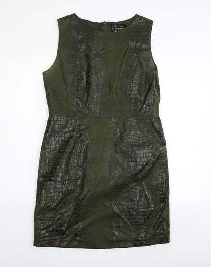 Selene Womens Green   Fit & Flare  Size L