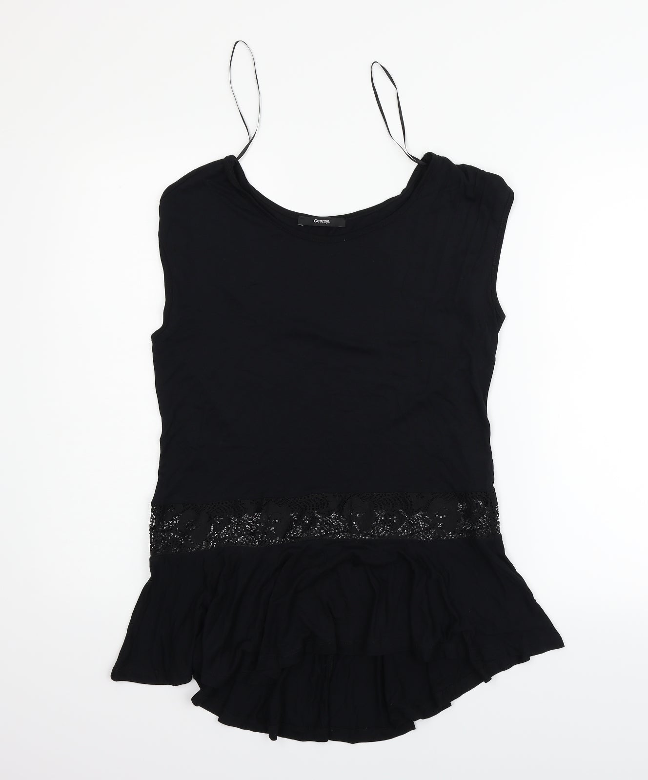 George Womens Black   Basic T-Shirt Size 10