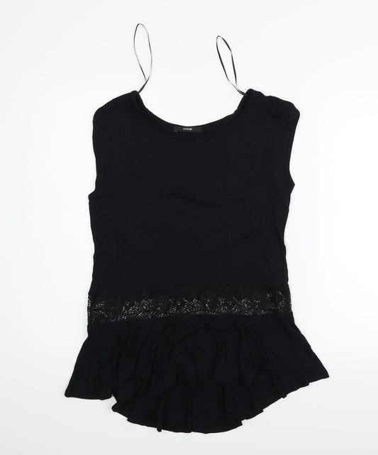 George Womens Black   Basic T-Shirt Size 10