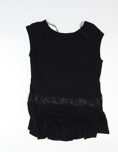 George Womens Black   Basic T-Shirt Size 10