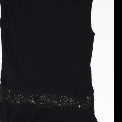 George Womens Black   Basic T-Shirt Size 10