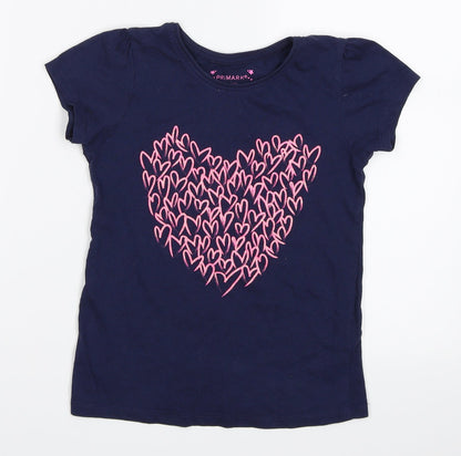 F&F Girls Blue   Basic T-Shirt Size 7-8 Years