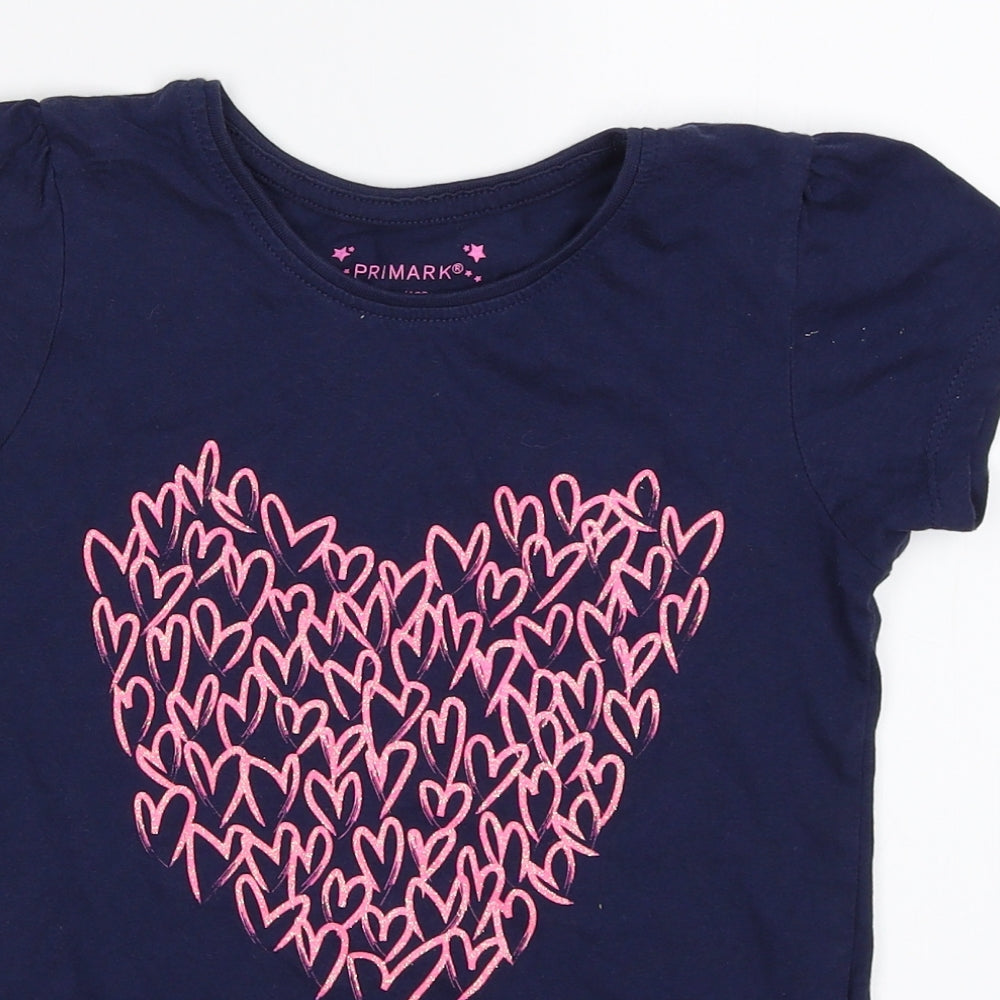 F&F Girls Blue   Basic T-Shirt Size 7-8 Years
