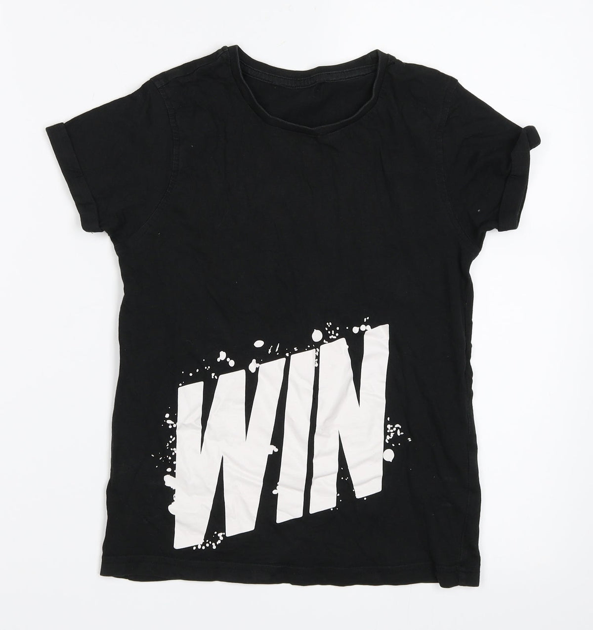 George Boys Black   Basic T-Shirt Size 8-9 Years