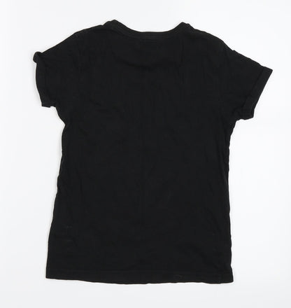 George Boys Black   Basic T-Shirt Size 8-9 Years
