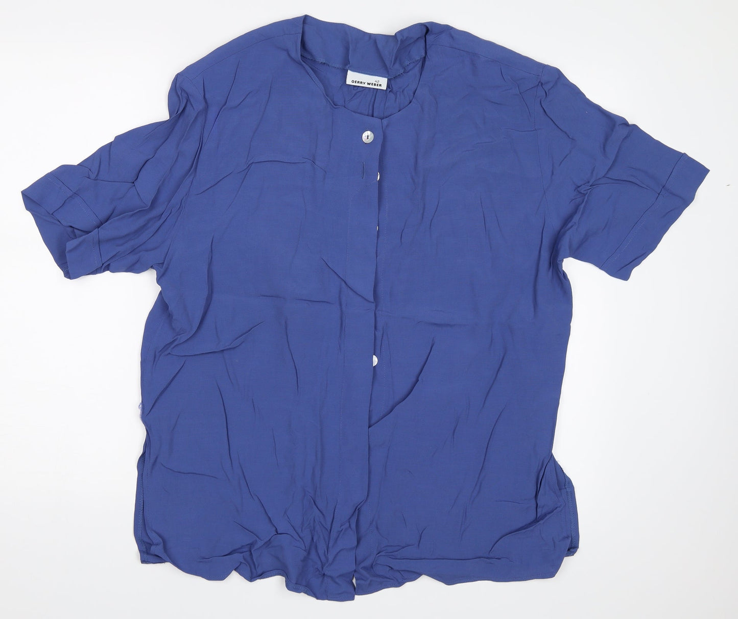 Womens UK Size 42 Gerry Weber Blue Basic Button-Up