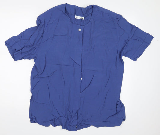 Womens UK Size 42 Gerry Weber Blue Basic Button-Up