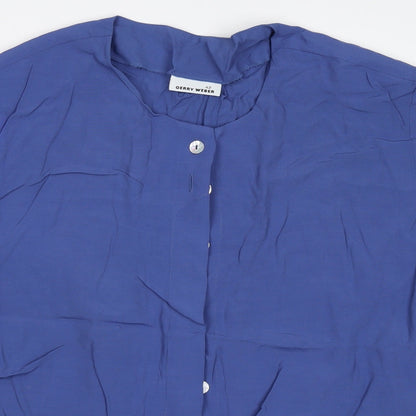 Womens UK Size 42 Gerry Weber Blue Basic Button-Up